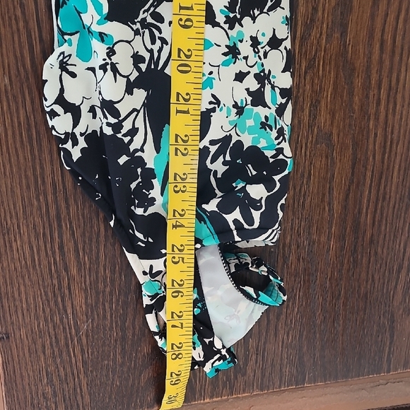 Vintage Maxine Of Hollywood One Piece Swimsuit Size 10 Pinup Floral High Cut 90s - Picture 13 of 15
